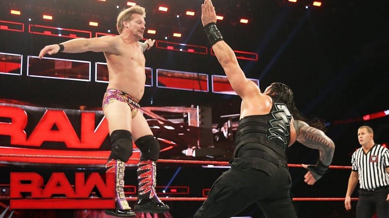 Reigns takes on Jericho and Owens on RAW