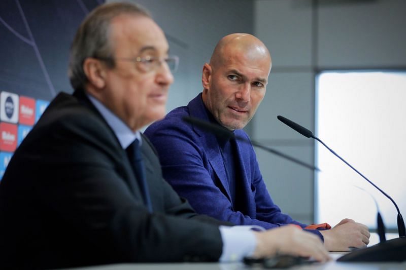 Florentino Perez met with Zinedine Zidane to discuss the team&#039;s progress