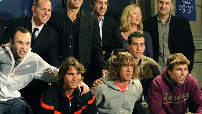 Rafael Nadal beat a host of Spanish football legends