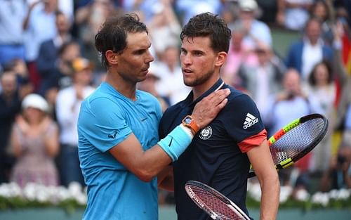 Dominic Thiem after losing to Rafael Nadal at the 2019 Roland Garros final