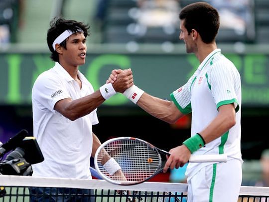 Somdev Devvarman and Novak Djokovic