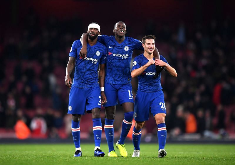 Rudiger celebrating a last-gasp victory over Arsenal