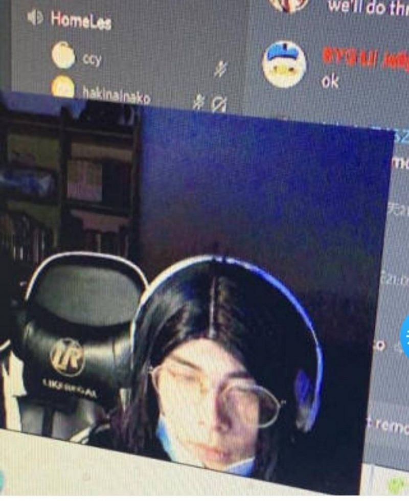The guy playing the CSGO Tournament with the mask off