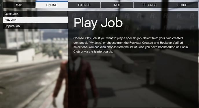 Select the Play Job option