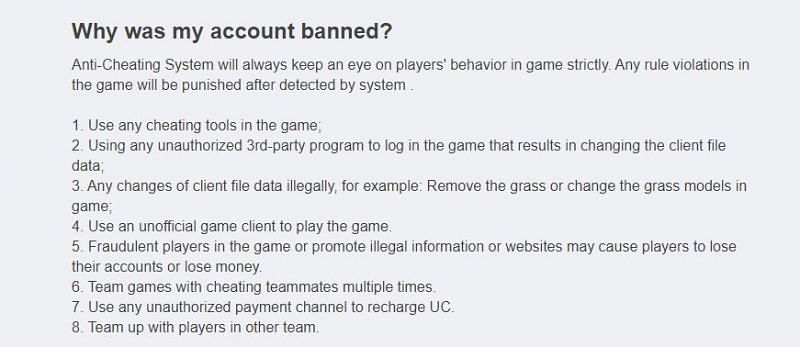 FAQ section of Tencent Games