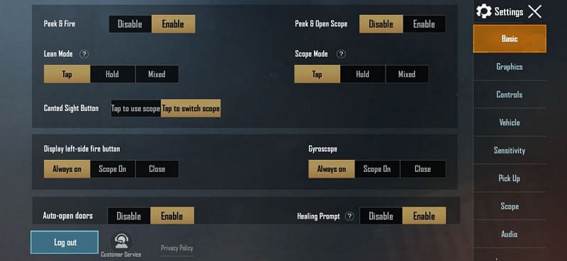 Enable Canted Sight In PUBG Mobile