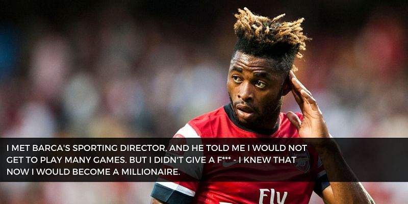 Alex Song has admitted to leaving Arsenal for 