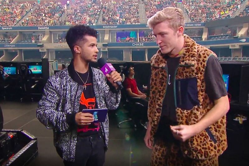 Tfue being interviewed during the Fortnite World Cup (Image Credits: Epic Games / Polygon)