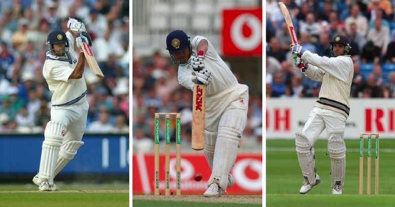 Dravid, Tendulkar and Ganguly struck majestic centuries in the 1st innings