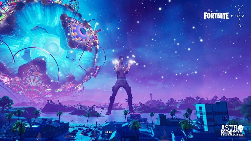 A Screenshot from &#039;Astronomical&#039; Fortnite live event (Image Credits: Epic Games)