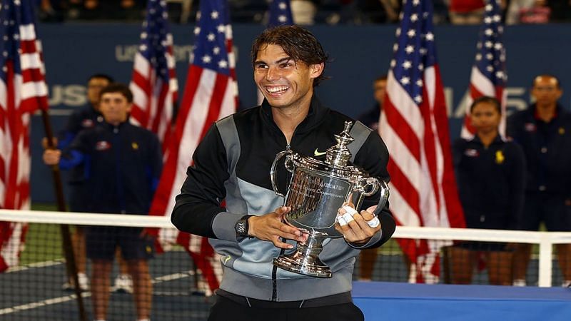 Rafael Nadal is all smiles after winning the 2010 US Open title