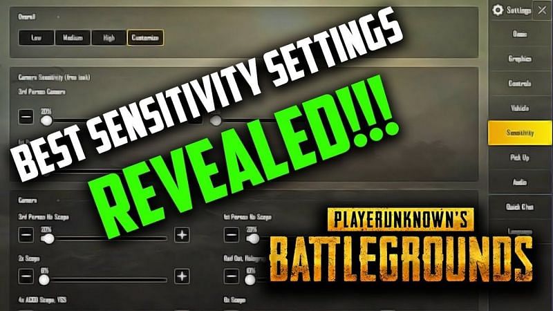  PUBG Mobile Best sensitivity settings for PUBG Mobile 