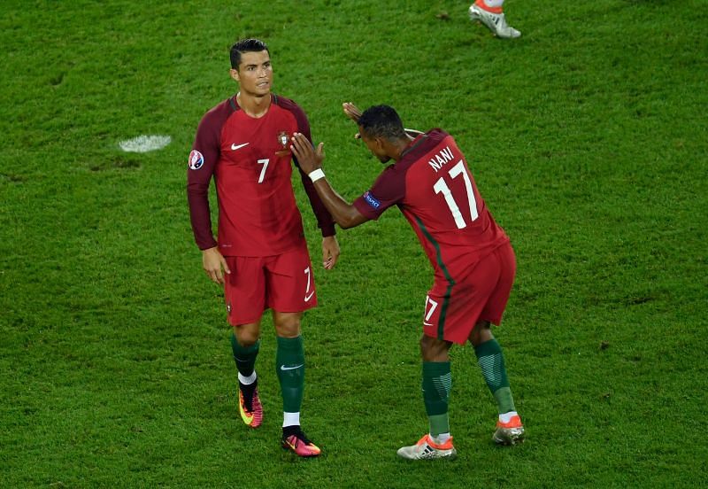 Cristiano Ronaldo and Nani won Euro 2016 together