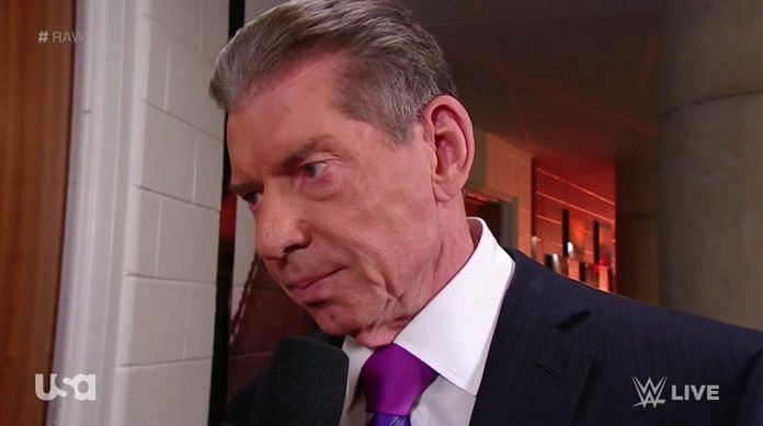 Vince McMahon on RAW a few weeks before WrestleMania 33