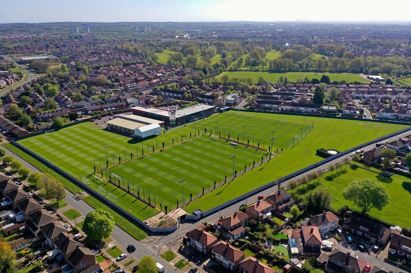 Aerial views of Melwood training ground as football remains suspended due to coronavirus
