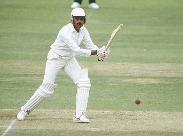 Dilip Vengsarkar in action for Mumbai