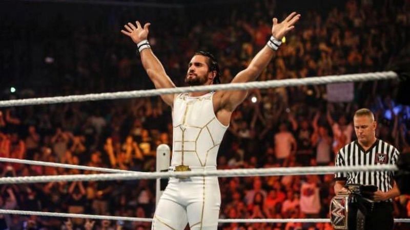 Seth Rollins sporting the White and Gold attire