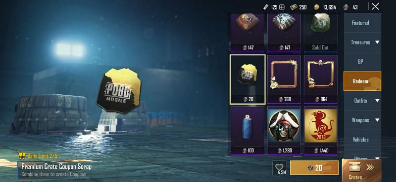 Free Premium Crate Coupons In PUBG Mobile