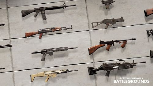 Assault rifles in PUBG