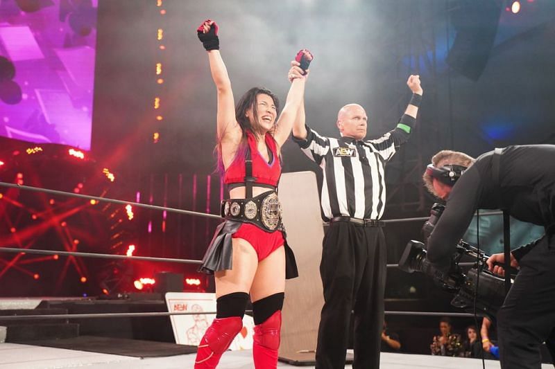 Hikaru Shida is the new AEW Woman&#039;s Champion after defeating Nyla Rose