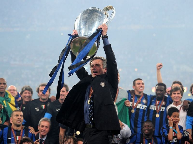 Mourinho with the Champions League with Inter in 2010