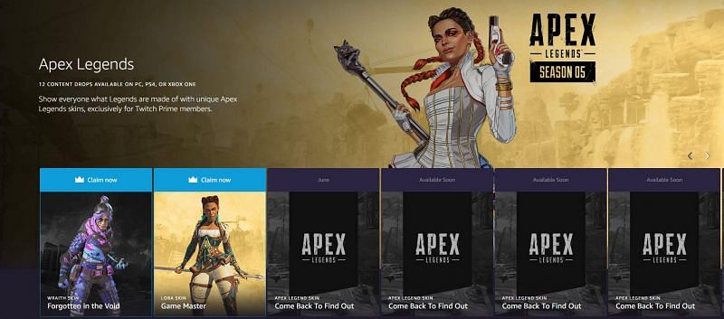 Apex Legends Prime Exclusive Loot Apex Legends Twitch Prime Loot for Pathfinder