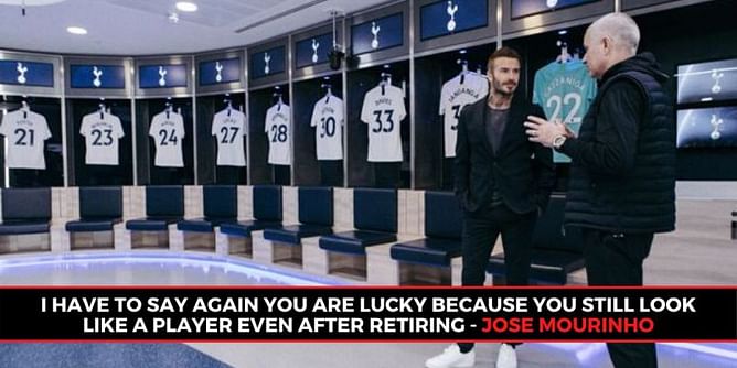 Premier League: Jose Mourinho takes David Beckham on a tour of Spurs' brand new stadium