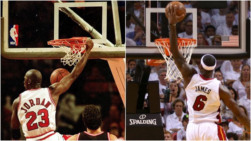 mj dunking on lebron