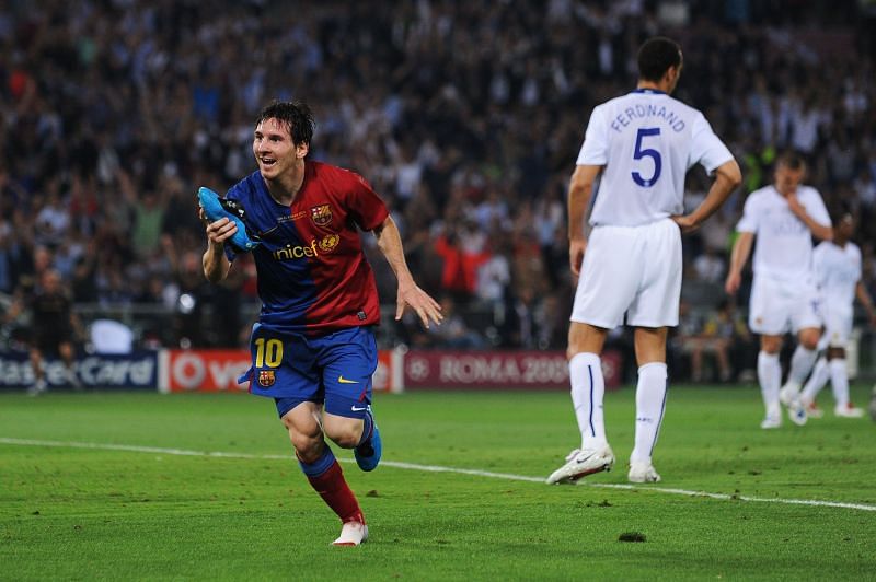 Lionel Messi during the UEFA Champions League Final against Manchester United