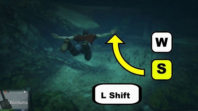 Use &quot;S&quot; and Left Shift to reach the surface. Image: YouTube