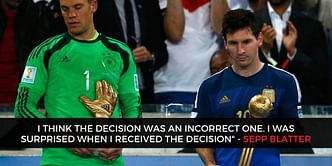 Lionel Messi didn't deserve Golden Ball: Sepp Blatter's astonishing admission in 2014