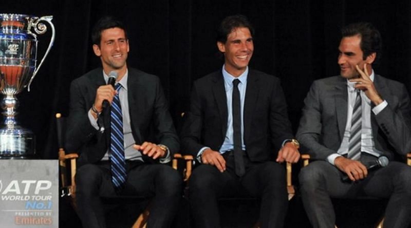 Novak Djokovic, Rafael Nadal and Roger Federer have accounted for 56 of the last 67 Majors