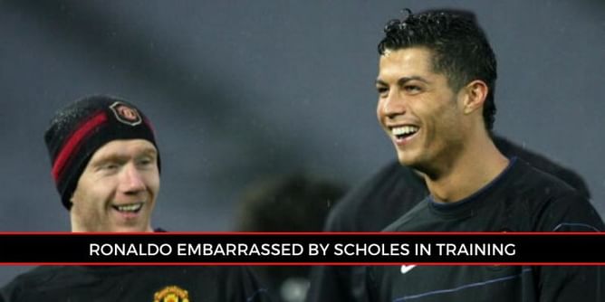 Cristiano Ronaldo's astonishing encounter with Paul Scholes in training