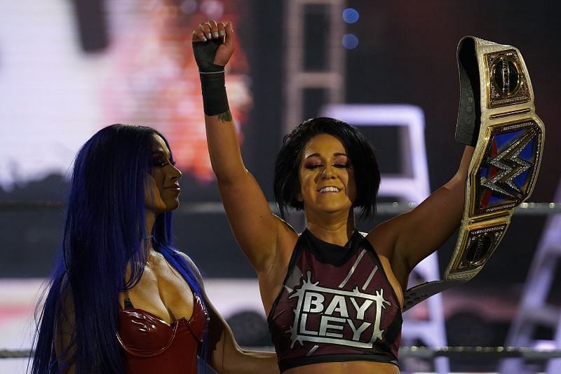Bayley retained after a tough match
