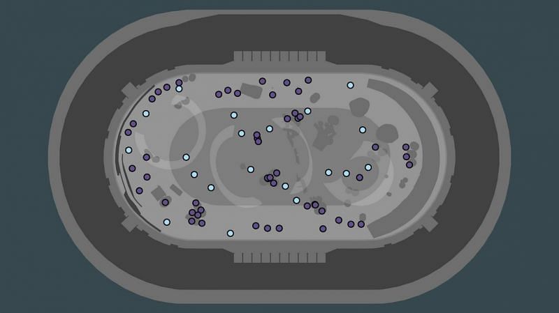 Map of the Nightmare Arena set up. Image: GTA Wiki - Fandom