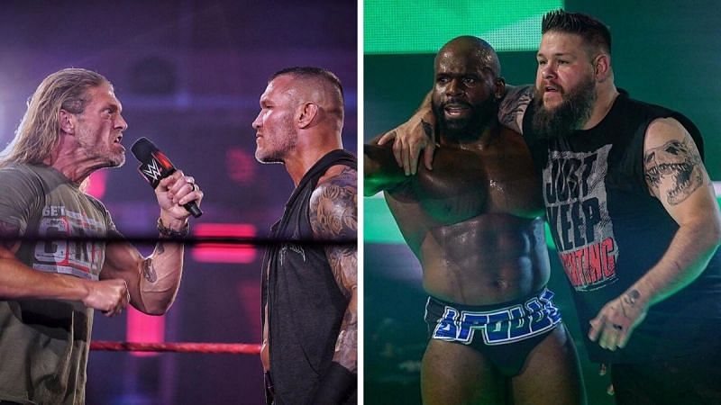 Edge and Randy Orton; Apollo Crews and Kevin Owens made a big return