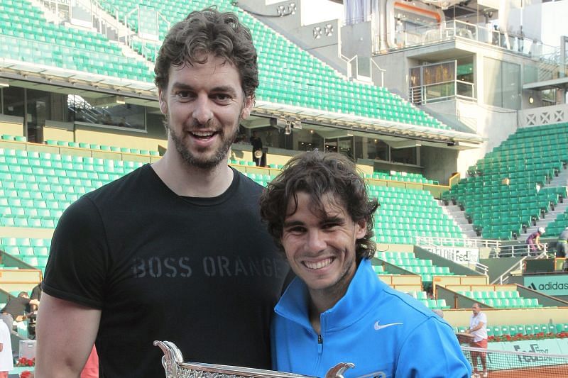 Pau Gasol (left) and Rafael Nadal have been the best of friends for years