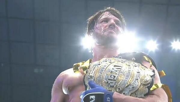 AJ Styles as the IWGP Heavyweight Champion