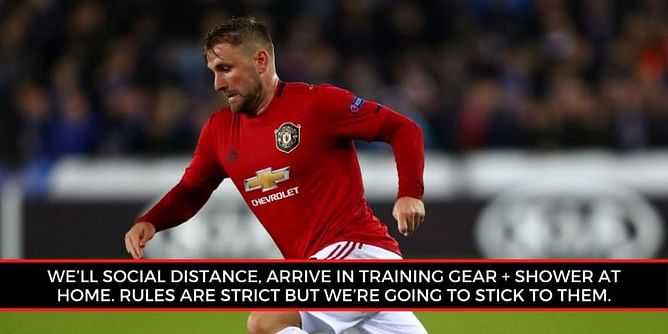 Luke Shaw speaks following Premier League's training guidelines announcement