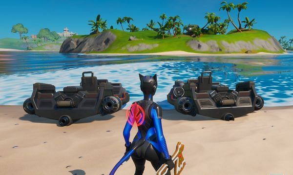Boats and Swimming were the only two methods to move across the map during the initial days of Fortnite Chapter 2 (Image Credits: VG247)
