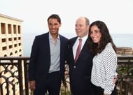 Rafael Nadal and Xisca Perello with the Prince of Monaco
