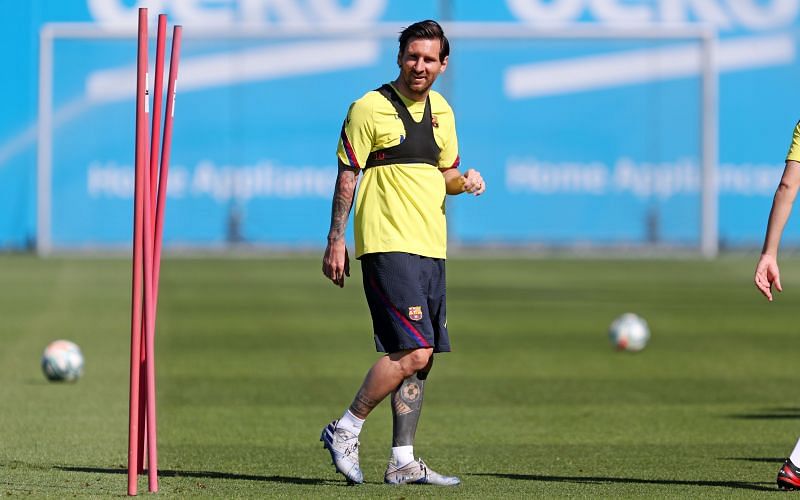 Messi returns to training for Barcelona following the coronavirus lockdown