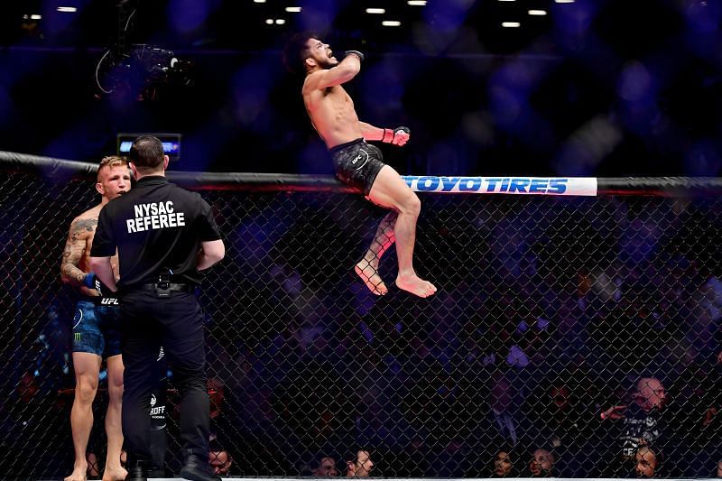 Henry Cejudo took a little over 30 seconds to beat T.J.Dillashaw.