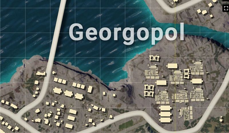 Georgopol hot drop location in PUBG Erangel map