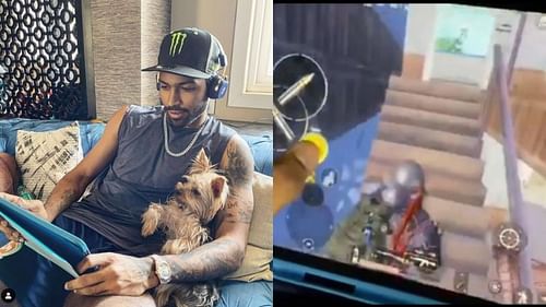 Hardik Pandya playing PUBG Mobile