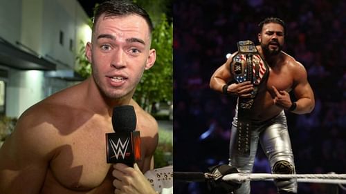 Austin Theory and WWE United States Champion Andrade