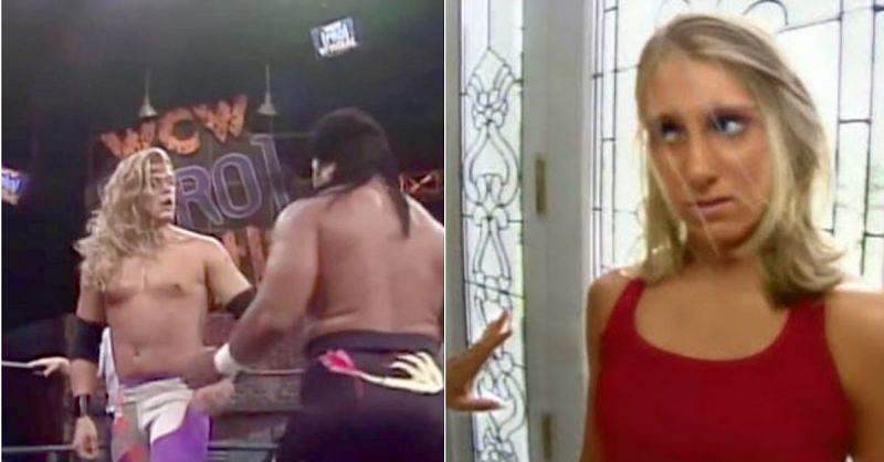 Edge (L); Charlotte Flair(R) in WCW