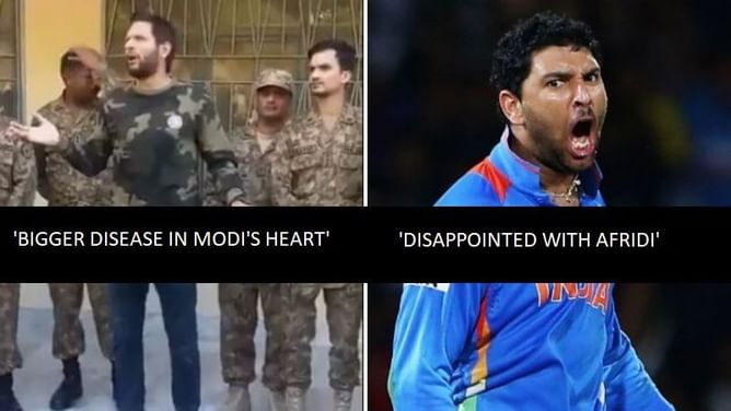 Indian cricket team members slam Shahid Afridi over PM Modi comments