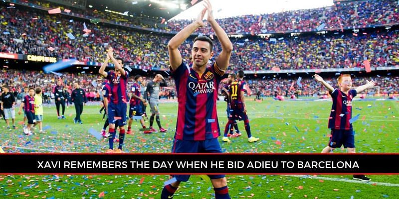Xavi posted an Instagram picture, five years to the day since his last league game (Picture: Sportskeeda)