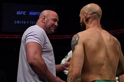 Dana White will watch the Burns vs Woodley fight card from his room due to NSAC policy